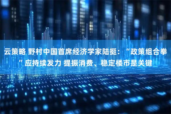 云策略 野村中国首席经济学家陆挺：“政策组合拳”应持续发力 提振消费、稳定楼市是关键