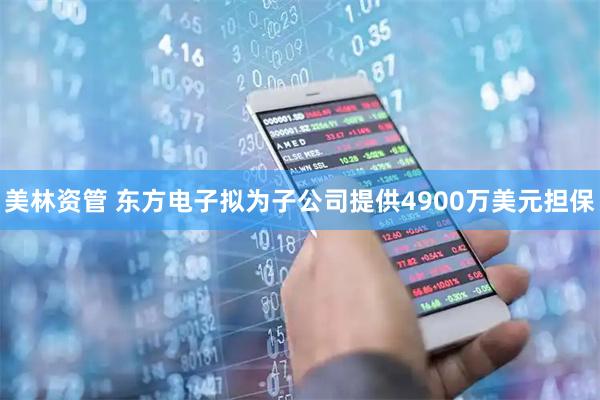 美林资管 东方电子拟为子公司提供4900万美元担保