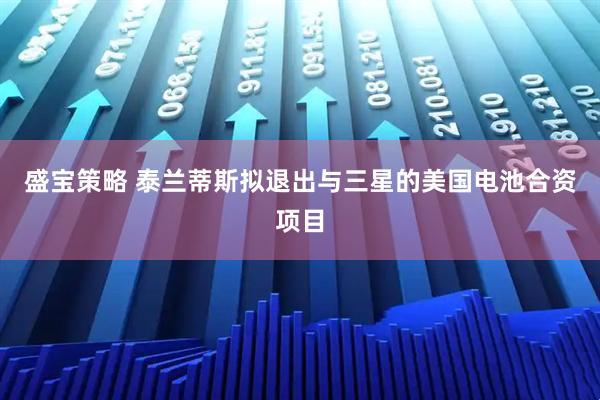 盛宝策略 泰兰蒂斯拟退出与三星的美国电池合资项目