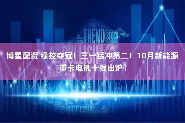 博星配资 绿控夺冠！三一猛冲第二！10月新能源重卡电机十强出炉！